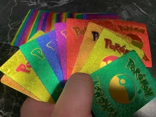 Карты покемон,колецкионные карточки,радужные,набор 55шт, мініатюра 3