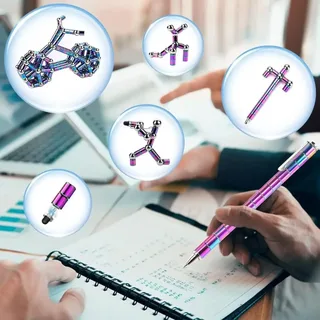 Набор магнитная ручка конструктор Polar Pen стилус, разноцветная, мініатюра 2