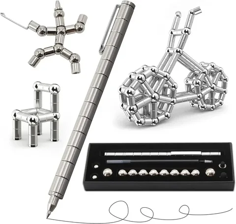 Набор магнитная ручка конструктор Polar Pen стилус,серебрянная