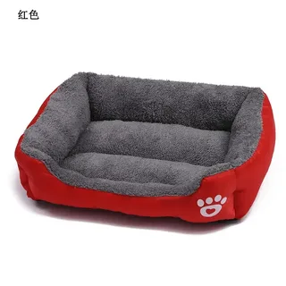 Лежанка для собак и котов (M 54*42cm) красная, мініатюра 2