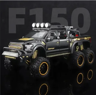 Машинка колекционная пикап Ford Raptor,с мотоциклом,батарея, мініатюра 2
