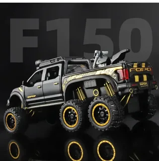 Машинка колекционная пикап Ford Raptor,с мотоциклом,батарея, мініатюра 6