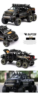 Машинка колекционная пикап Ford Raptor,с мотоциклом,батарея, мініатюра 8