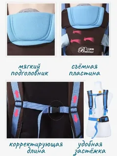 Детский рюкзак кенгуру BABY CARRIER - 4в1: эргорюкзак, слинг, мініатюра 4