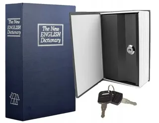Книга сейф металический + 2 ключа, синий цвет, мініатюра 1