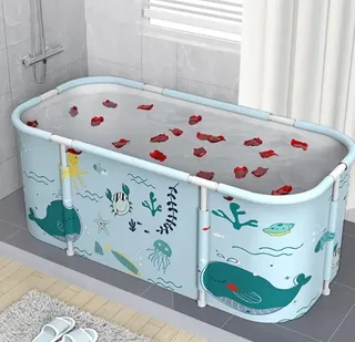 Портативная ванна складная 135×60×50 см, для взрослых и детей, мініатюра 6