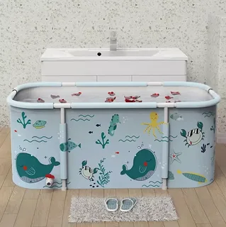Портативная ванна складная 135×60×50 см, для взрослых и детей, мініатюра 7