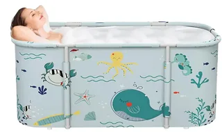 Портативная ванна складная 135×60×50 см, для взрослых и детей, мініатюра 9