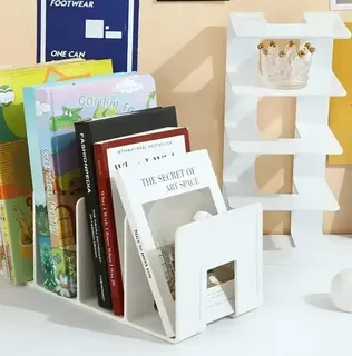Подставка для книг, органайзер для книг и тетрадей, 4 отдельных секции, мініатюра 3