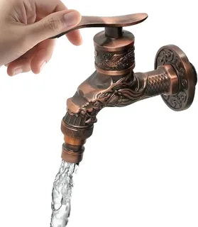 Кран садовый,уличный кран для воды,ретро,выход под садовый шланг, мініатюра 4