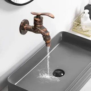 Кран садовый,уличный кран для воды,ретро,выход под садовый шланг, мініатюра 5