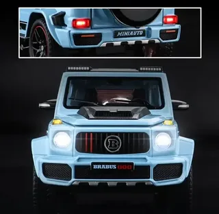 Машинка детская Gelandewagen Гелик Mercedes Benz BRABUS G800 моделька голубого цвета, мініатюра 8