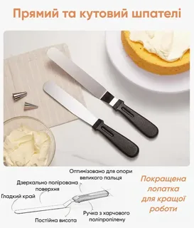 Набор для декорирования торта 69 предметов полный комплект для кондитера, мініатюра 4