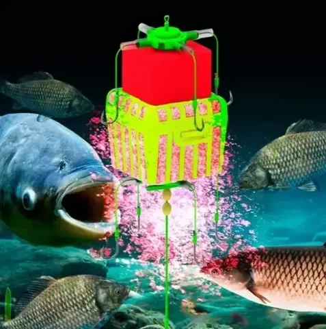 Макушатник для ловли карпа с контейнером и 8 крючками