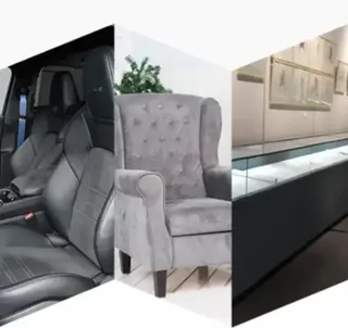 Самоклеящаяся алькантара ткань для авто серая 50 х 150 см, мініатюра 6