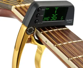 Каподастр-тюнер 2 в 1 для гитары с LCD дисплеем, мініатюра 7