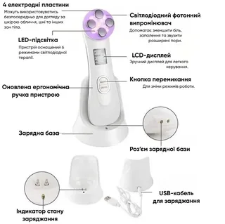 Массажер для лица RF EMS LED, мініатюра 7