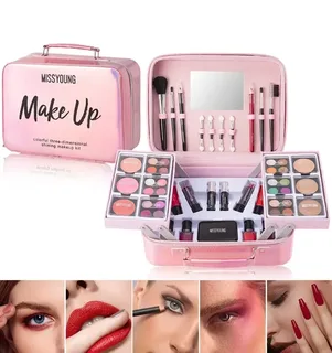 Набор косметики для макияжа для подростков и женщин в чемоданчике Miss Young Make Up 35 элементов, мініатюра 10