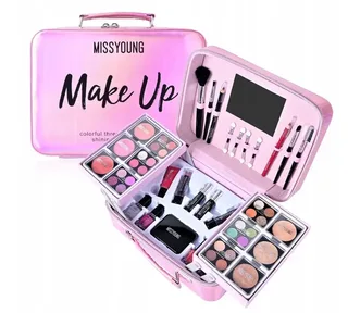 Набор косметики для макияжа для подростков и женщин в чемоданчике Miss Young Make Up 35 элементов, мініатюра 5