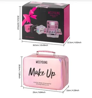 Набор косметики для макияжа для подростков и женщин в чемоданчике Miss Young Make Up 35 элементов, мініатюра 6