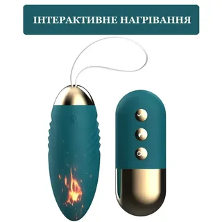 Виброяйцо на пульте с функцией нагрева вибратор для женщин, мініатюра 6