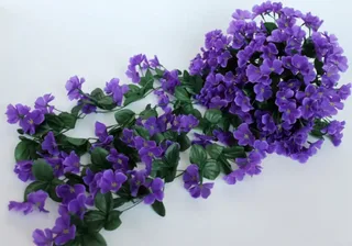 Искусственные свисающие цветы сурфиния фиолетовая, мініатюра 6