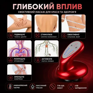 Массажер вакуумный для тела шеи электрический антицеллюлитный Гуа Ша массажеры со скребком вакуумным массажем, мініатюра 8