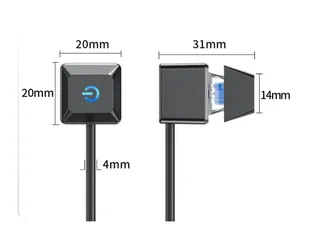 Выносная кнопка для включения ПК 2 м с LED-подсветкой, мініатюра 3
