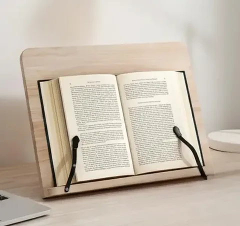 Подставка для книг бамбуковая с регулировкой наклона складная 20×28 см