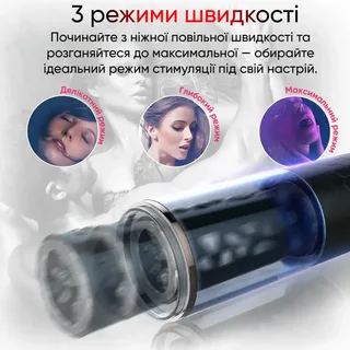 Мастурбатор Блютуз автоматический мастурбатор телескопический c вращением на присоске, мініатюра 7