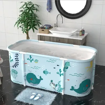 Портативная ванна складная 135×60×50 см, для взрослых и детей