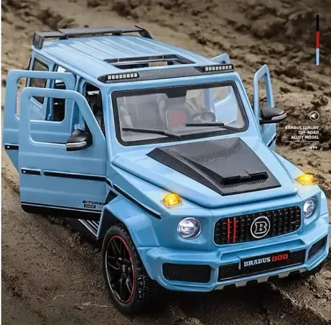 Машинка детская Gelandewagen Гелик Mercedes Benz BRABUS G800 моделька голубого цвета