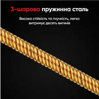 Протяжки для кабеля 25м устройство для прокладки кабеля из прочной 3-х слойной пружинной нержавеющей стали, мініатюра 4