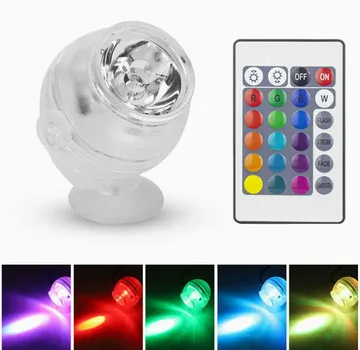 Лампа для аквариума цветная USB, IP68, 360° поворот