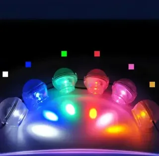 Лампа для аквариума цветная USB, IP68, 360° поворот, мініатюра 7