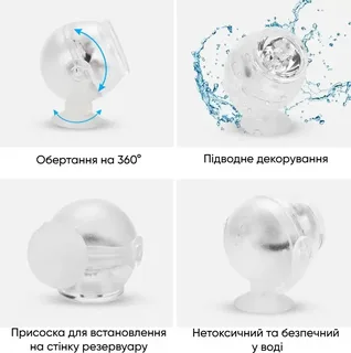 Лампа для аквариума цветная USB, IP68, 360° поворот, мініатюра 6