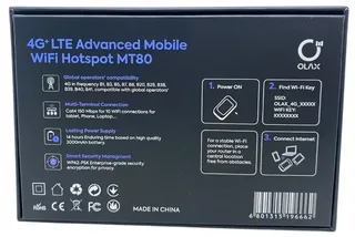 Роутер Wi-Fi модем мобильный 4G LTE OLAX MT80 3000 mAh портативный модем с SIM-картой, мініатюра 6