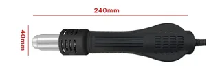 Паяльный фен термопушка WEP 8858 650W100-480°C, 3 насадки, мініатюра 9