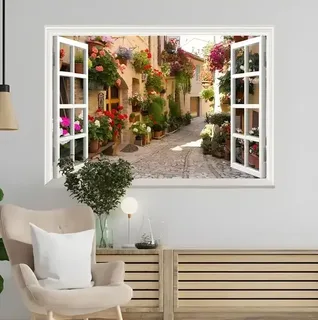 Интерьерная наклейка на стену, самоклеющиеся 3D 90см х 60см, мініатюра 4