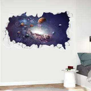 Интерьерная наклейка на стену, самоклеющиеся 3D космос 60см x40 см, мініатюра 4