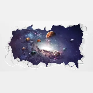Интерьерная наклейка на стену, самоклеющиеся 3D космос 60см x40 см, мініатюра 5
