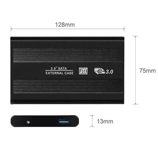 Внешний карман HDD/SSD 2.5 USB3.0 до 4Tb/5Gbps Черный, мініатюра 6