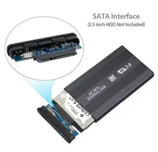 Внешний карман HDD/SSD 2.5 USB3.0 до 4Tb/5Gbps Черный, мініатюра 4