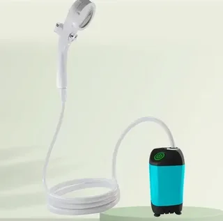 Портативный душ на Li-ion аккумуляторе 4800 mAh переносной мини душ для кемпинга дачи дома, мініатюра 1