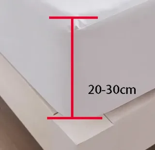 Наматрасник непромокаемый 160×200×30 см с TPU-покрытием простынь на резинке для защиты матраса Белый, мініатюра 4