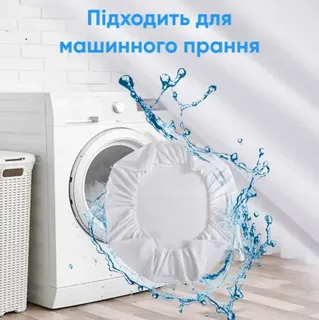 Наматрасник непромокаемый 160×200×30 см с TPU-покрытием простынь на резинке для защиты матраса Белый, мініатюра 6