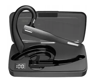 Гарнитура Bluetooth беспроводная с микрофоном Hands Free для разговоров шумоподавление ENC моно наушник LED дисплей аккумуляторная, мініатюра 6