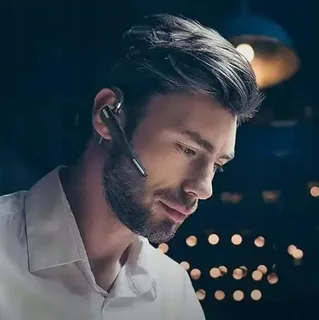 Гарнитура Bluetooth беспроводная с микрофоном Hands Free для разговоров шумоподавление ENC моно наушник LED дисплей аккумуляторная, мініатюра 9