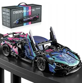 Конструктор Lamborghini Cyberpunk 1:14 1314 деталей спортивный суперкар с распашной дверью и капотом, мініатюра 4