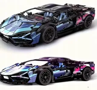Конструктор Lamborghini Cyberpunk 1:14 1314 деталей спортивный суперкар с распашной дверью и капотом, мініатюра 1
